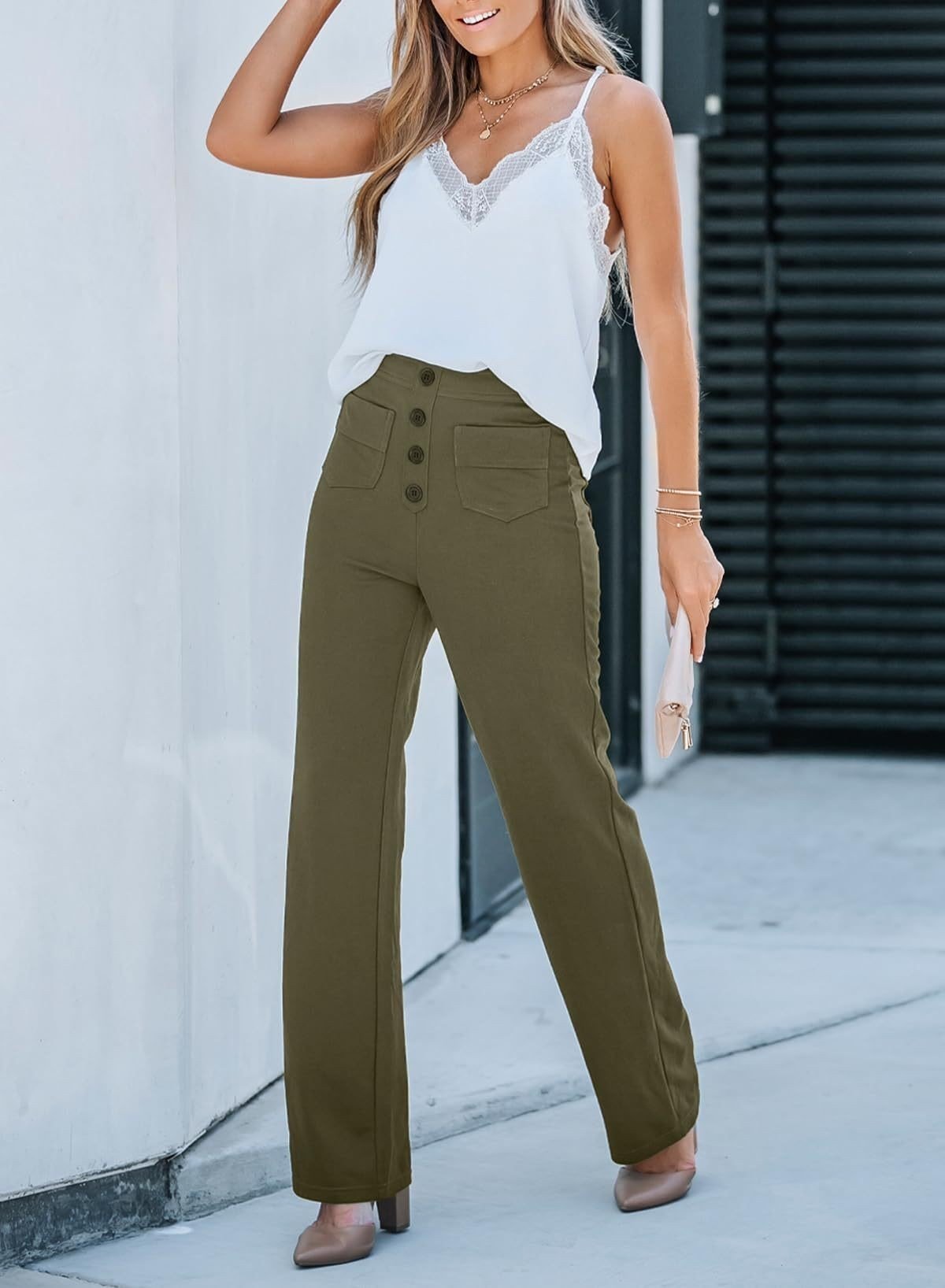 Bella Stretch Pants | High Waist, Elastic Polyester 6