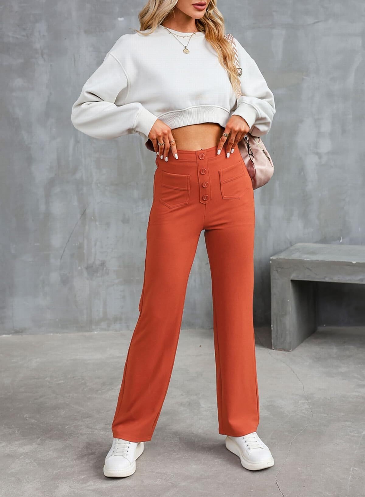 Bella Stretch Pants | High Waist, Elastic Polyester 7