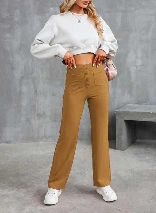 Bella Stretch Pants | High Waist, Elastic Polyester 8