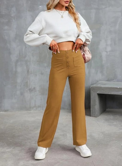 Bella Stretch Pants | High Waist, Elastic Polyester 8