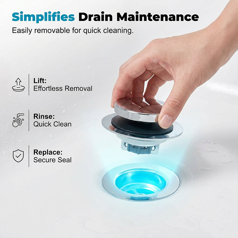 Bello Bathtub Drain Stopper | Leak-Proof, Universal Fit, Easy to Clean 2