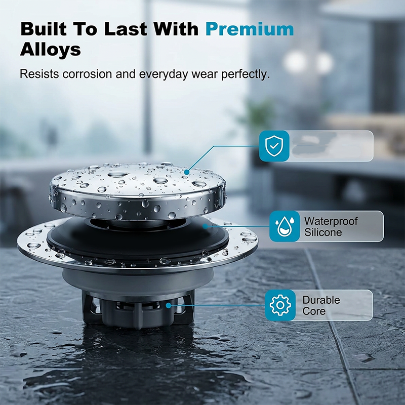 Bello Bathtub Drain Stopper | Leak-Proof, Universal Fit, Easy to Clean 4