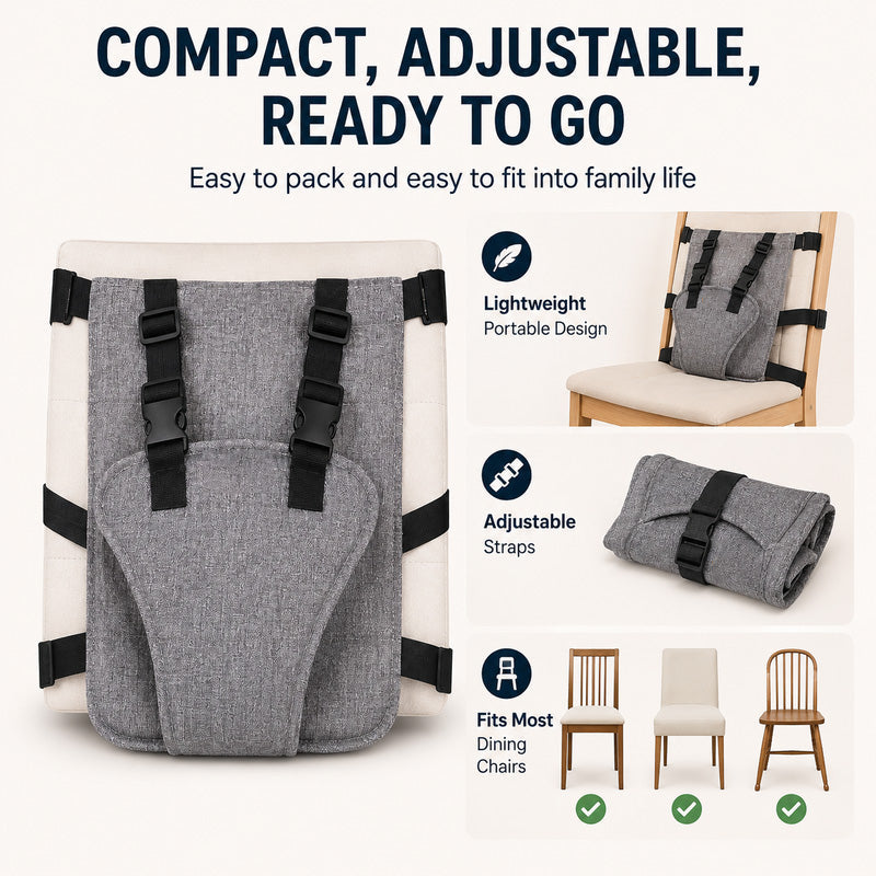 Bexley Baby Chair Harness | 5-Point Safety, Adjustable Oxford Fabric 2