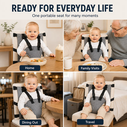 Bexley Baby Chair Harness | 5-Point Safety, Adjustable Oxford Fabric 4