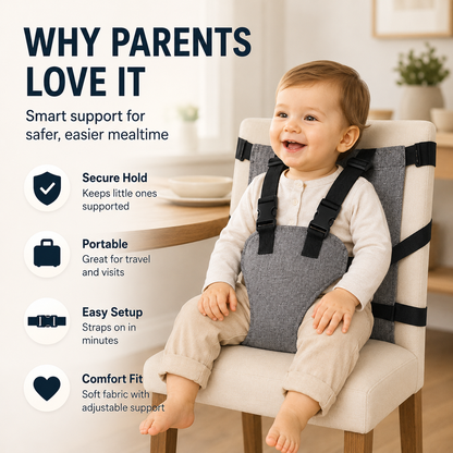 Bexley Baby Chair Harness | 5-Point Safety, Adjustable Oxford Fabric 7