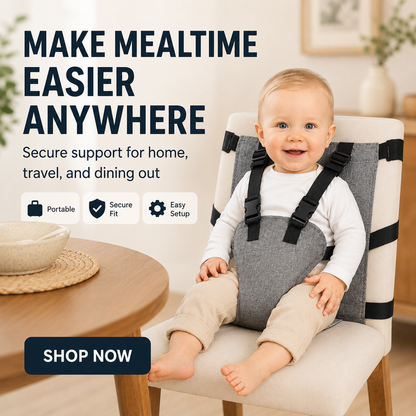 Bexley Baby Chair Harness | 5-Point Safety, Adjustable Oxford Fabric 8