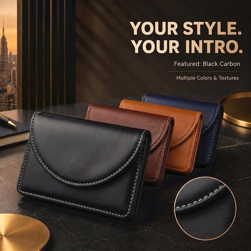 Bexley Business Card Holder | Slim PU Leather Magnetic Case 1