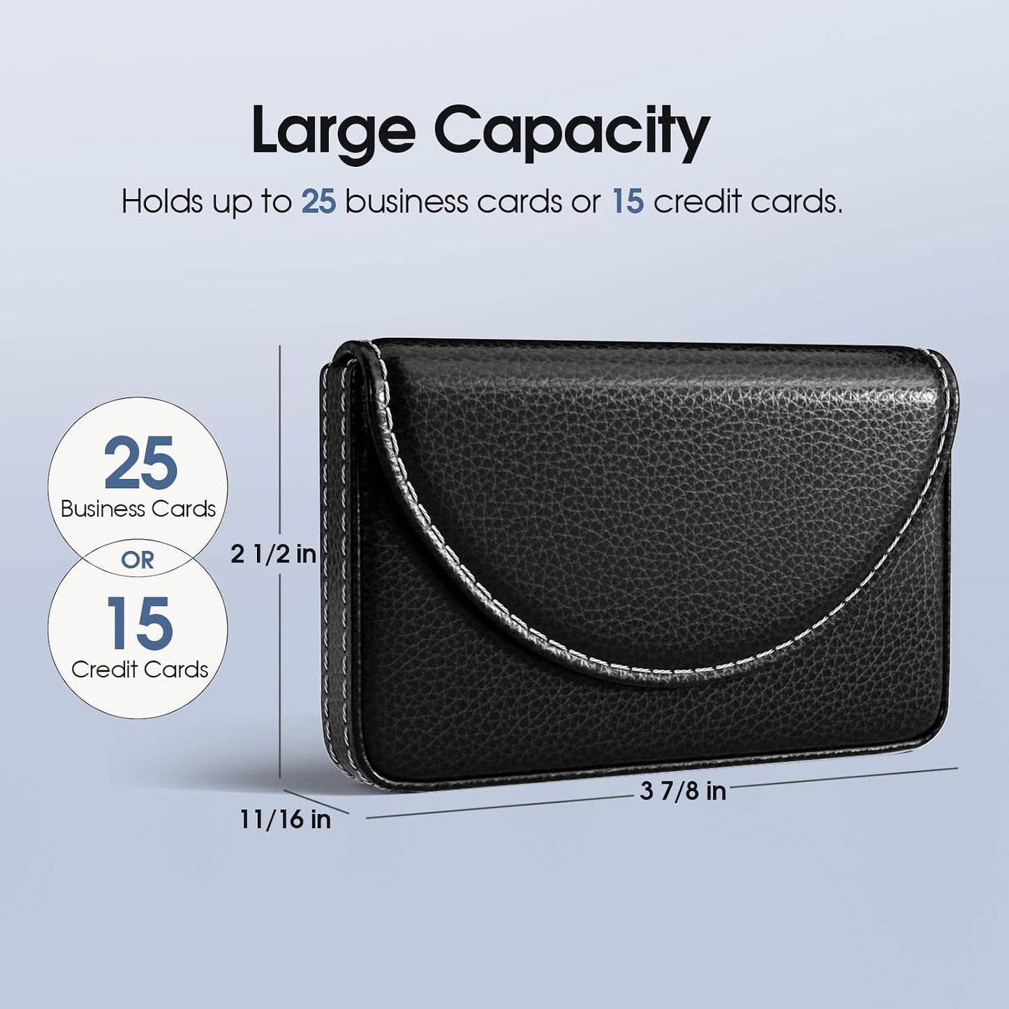 Bexley Business Card Holder | Slim PU Leather Magnetic Case 6