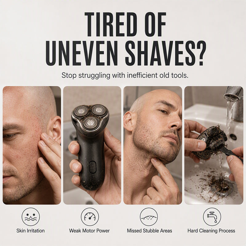 Bexon 2-in-1 Electric Shaver and Beard Trimmer | Digital Display, 30-Blade Precision 2
