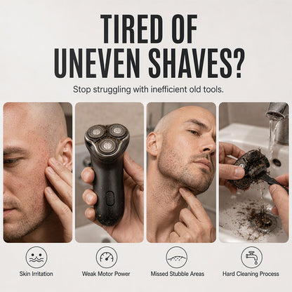 Bexon 2-in-1 Electric Shaver and Beard Trimmer | Digital Display, 30-Blade Precision 2