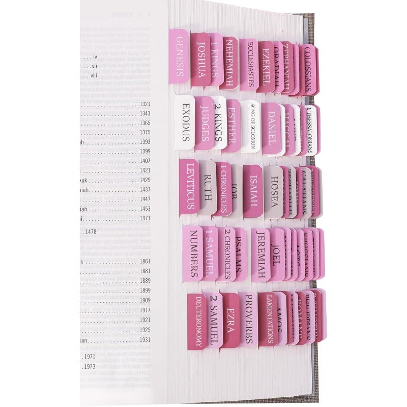 Biblio Bible Tab Set | 75-Piece Laminated Bible Index Tabs, Waterproof, Easy Alignment 1