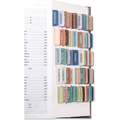 Biblio Bible Tab Set | 75-Piece Laminated Bible Index Tabs, Waterproof, Easy Alignment 11
