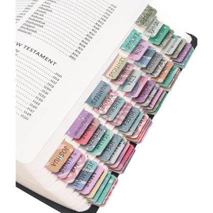 Biblio Bible Tab Set | 75-Piece Laminated Bible Index Tabs, Waterproof, Easy Alignment 12