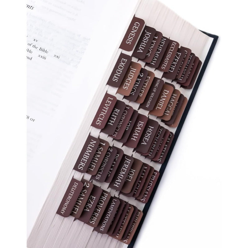 Biblio Bible Tab Set | 75-Piece Laminated Bible Index Tabs, Waterproof, Easy Alignment 9