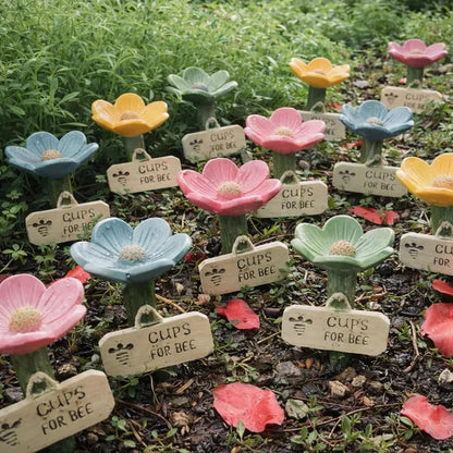 Bloom Bee Watering Station | Vibrant Resin Flower Design for Pollinators 12
