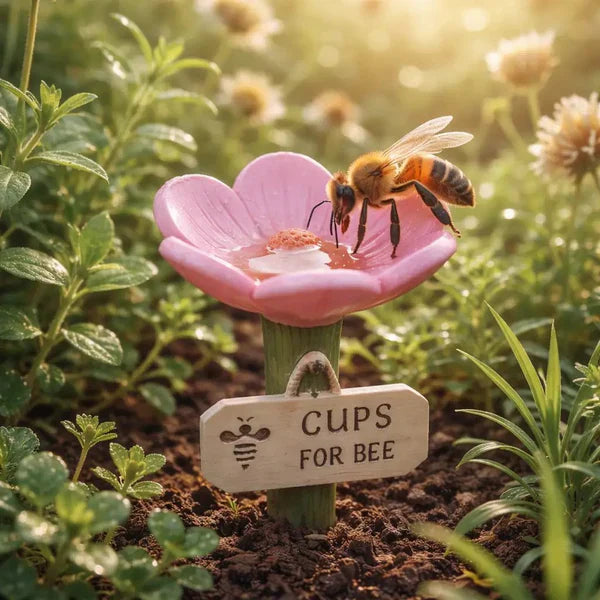 Bloom Bee Watering Station | Vibrant Resin Flower Design for Pollinators 9