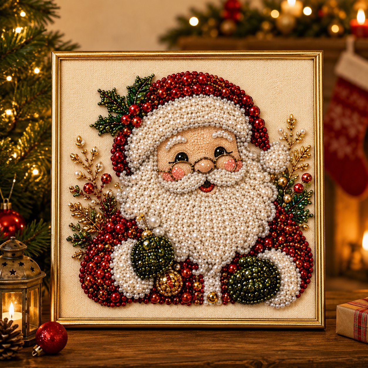 Blynn Pearl Diamond Art Kit | Christmas DIY, Beginner-Friendly, 20x20cm 0