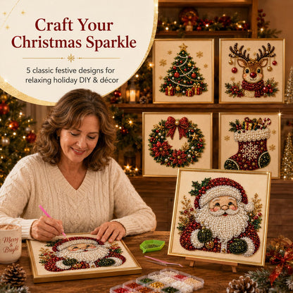Blynn Pearl Diamond Art Kit | Christmas DIY, Beginner-Friendly, 20x20cm 1