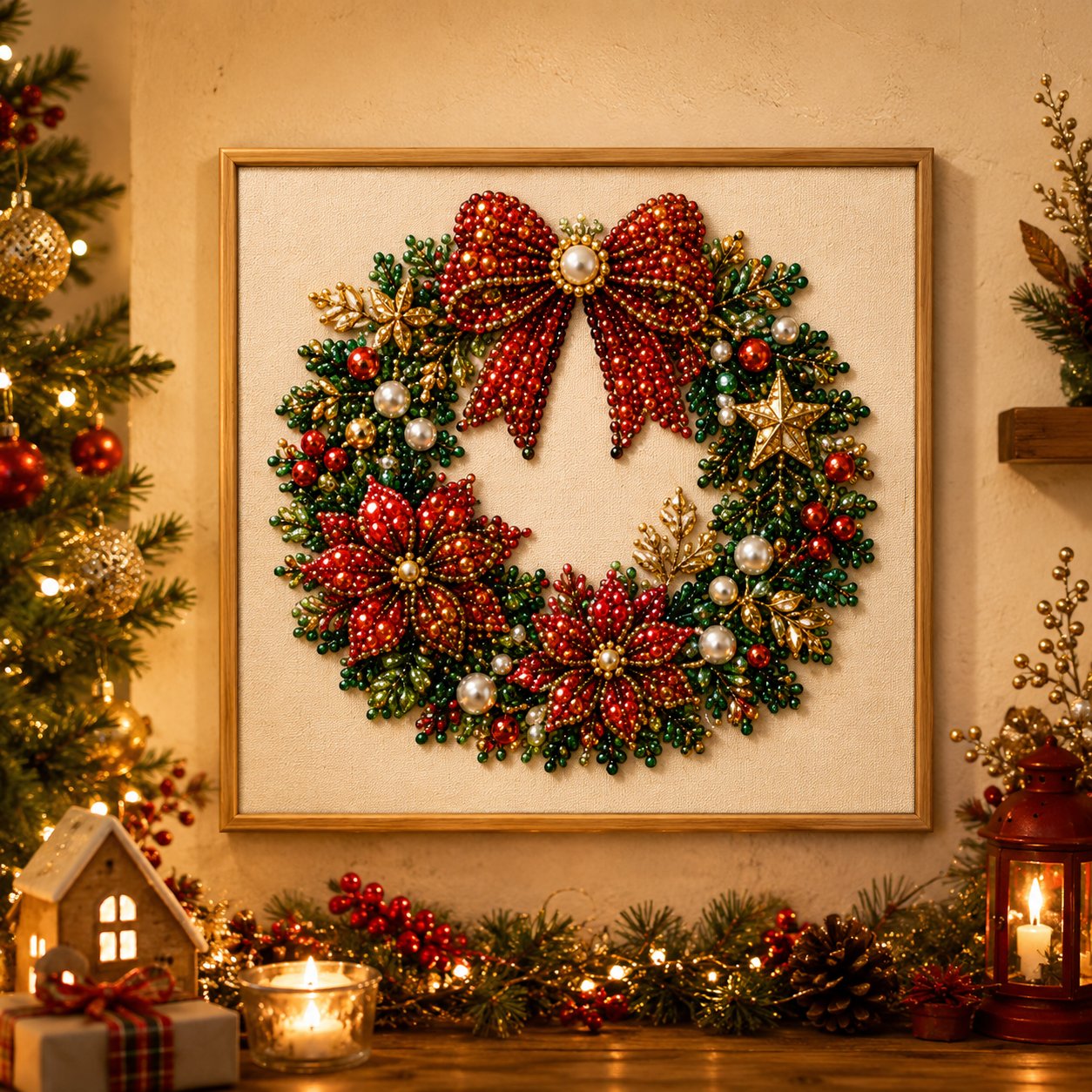 Blynn Pearl Diamond Art Kit | Christmas DIY, Beginner-Friendly, 20x20cm 10