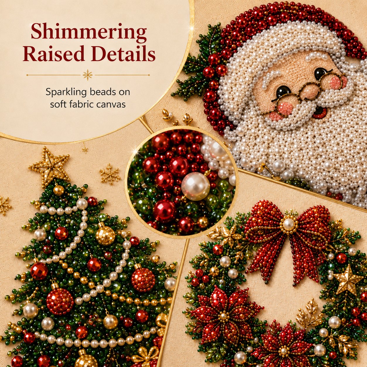 Blynn Pearl Diamond Art Kit | Christmas DIY, Beginner-Friendly, 20x20cm 2