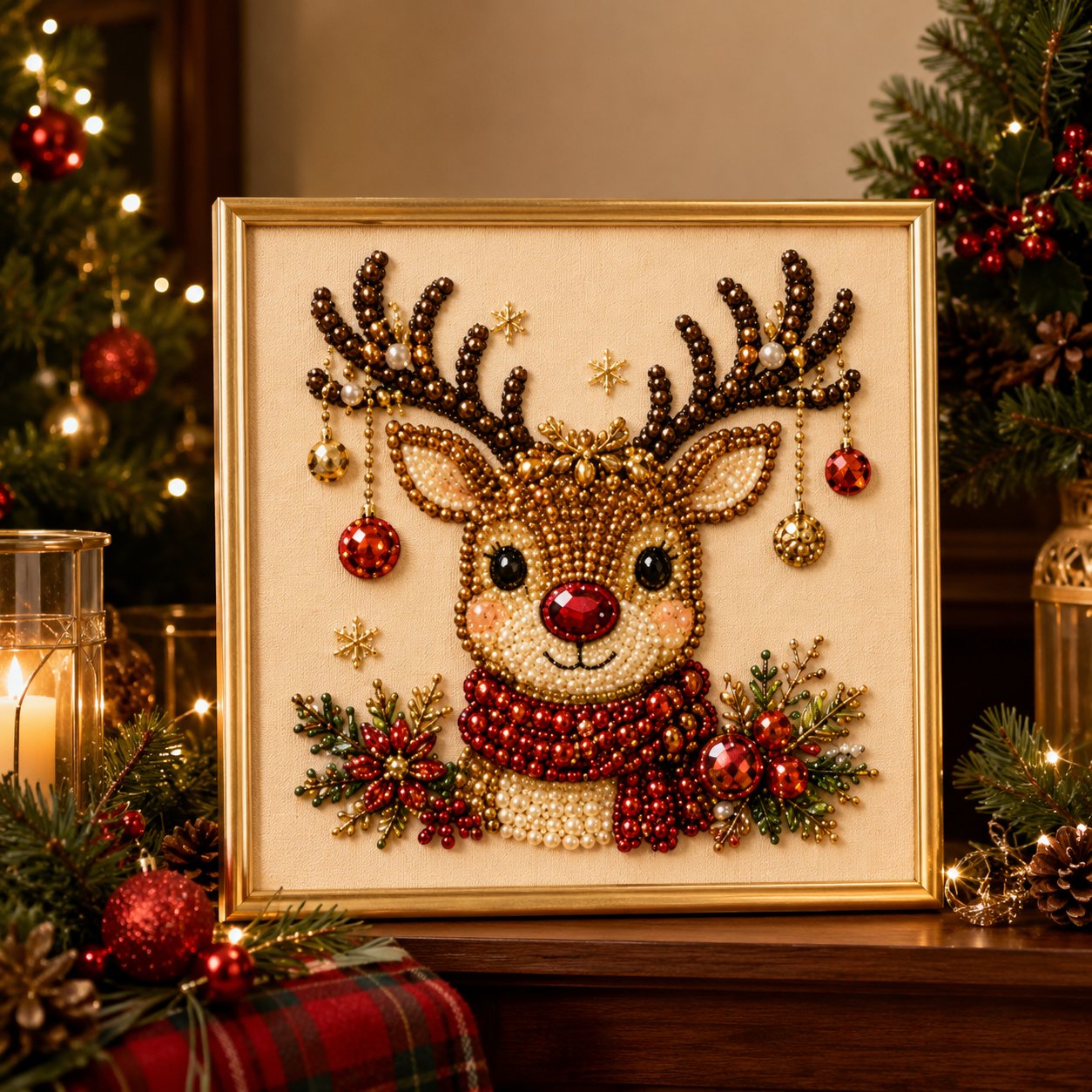 Blynn Pearl Diamond Art Kit | Christmas DIY, Beginner-Friendly, 20x20cm 8