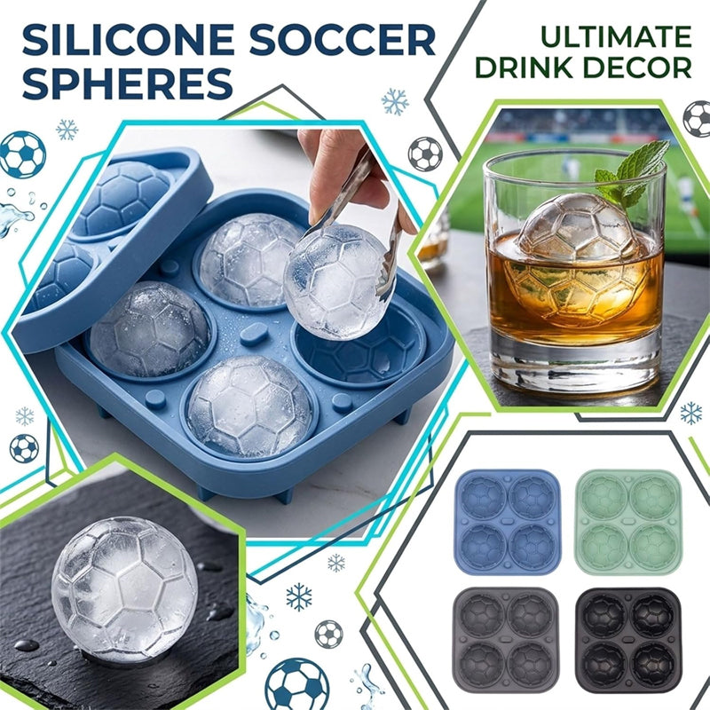 Bola Soccer Ice Cube Tray | Silicone, Football Design, Slow-Melting Cubes 1