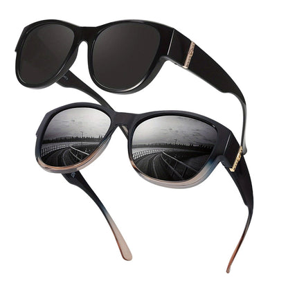Bora Oversized Sunglasses | Polarized, UV400 Protection, Stylish Fit Over Prescription Glasses 11