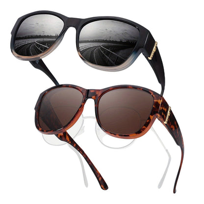 Bora Oversized Sunglasses | Polarized, UV400 Protection, Stylish Fit Over Prescription Glasses 17