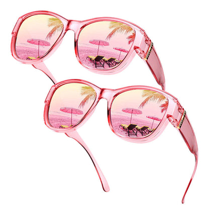 Bora Oversized Sunglasses | Polarized, UV400 Protection, Stylish Fit Over Prescription Glasses 20