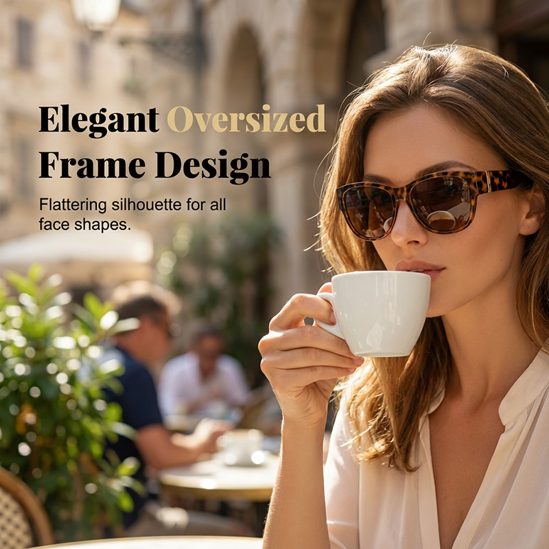Bora Oversized Sunglasses | Polarized, UV400 Protection, Stylish Fit Over Prescription Glasses 4
