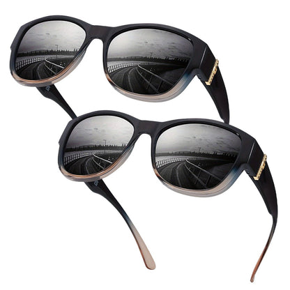 Bora Oversized Sunglasses | Polarized, UV400 Protection, Stylish Fit Over Prescription Glasses 9