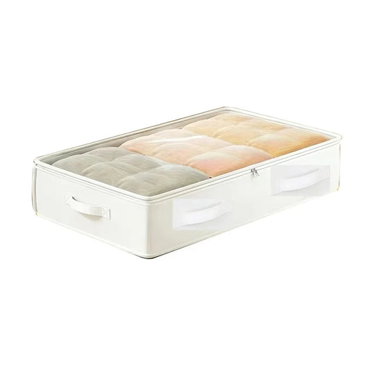 Bora Underbed Storage Tote | Foldable, Transparent, Dual-Zippered 0