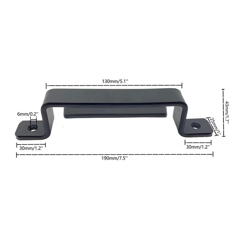 Boreal Black Door Handle Set | Heavy-Duty Iron, Ergonomic Design