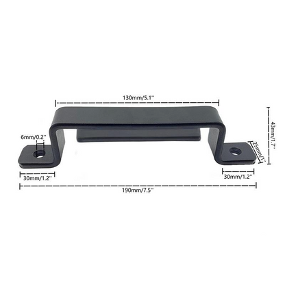Boreal Black Door Handle Set | Heavy-Duty Iron, Ergonomic Design 0