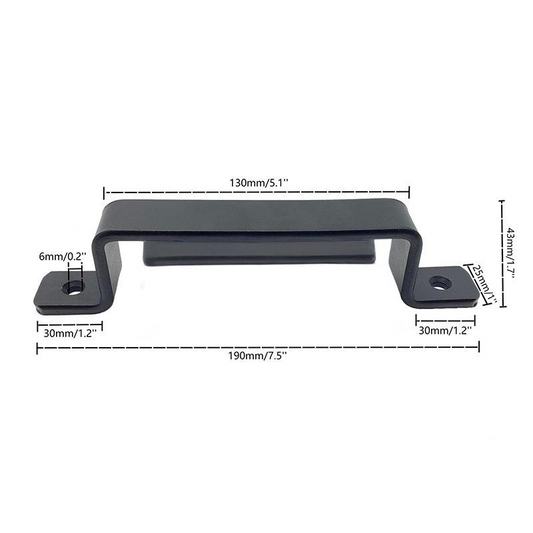 Boreal Black Door Handle Set | Heavy-Duty Iron, Ergonomic Design 0