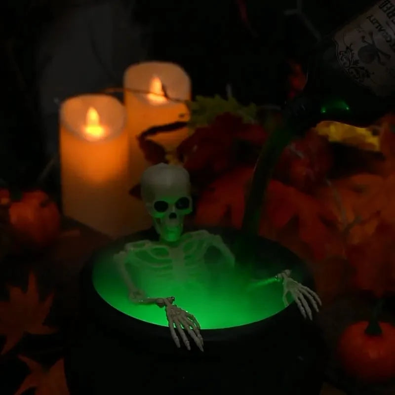Bramble Halloween Cauldron Decor | Floating Potion Bottle with Mist Maker, Indoor Halloween Decorations 3
