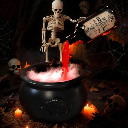 Bramble Halloween Cauldron Decor | Floating Potion Bottle with Mist Maker, Indoor Halloween Decorations 5