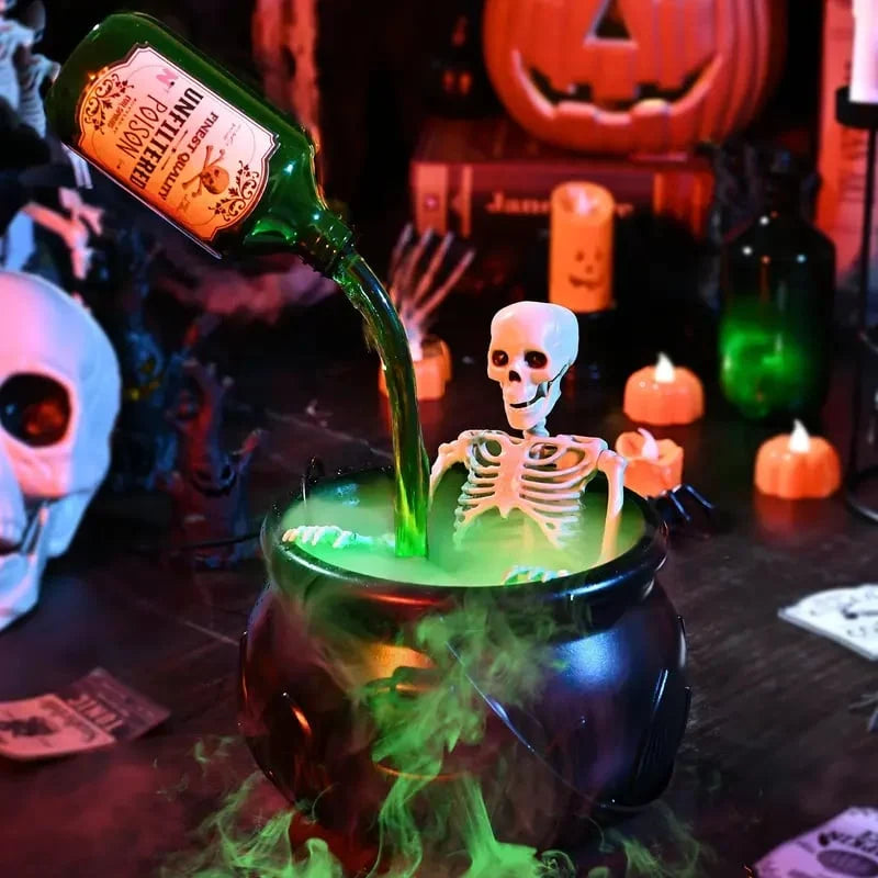 Bramble Halloween Cauldron Decor | Floating Potion Bottle with Mist Maker, Indoor Halloween Decorations 7