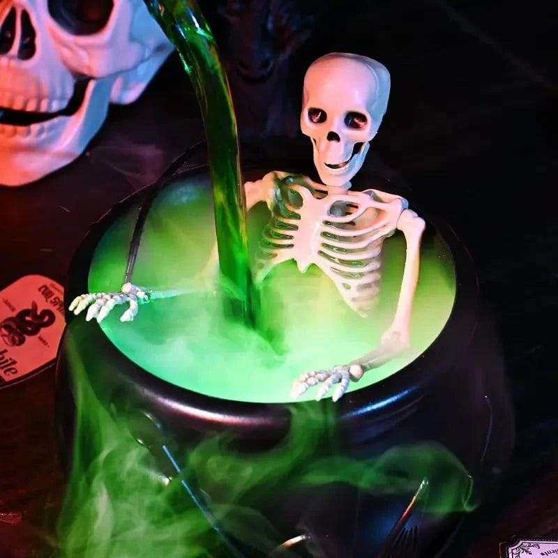 Bramble Halloween Cauldron Decor | Floating Potion Bottle with Mist Maker, Indoor Halloween Decorations 8