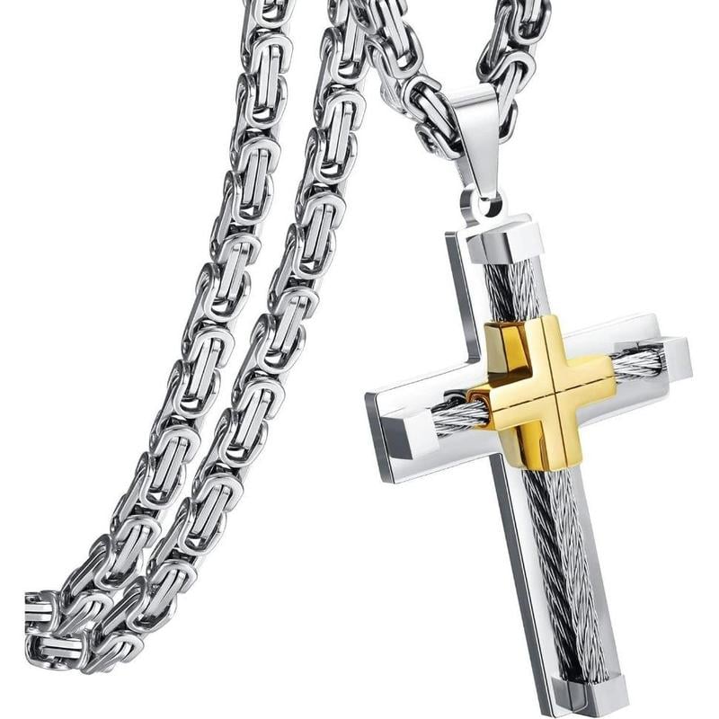Brave Cross Necklace | Premium Stainless Steel 3