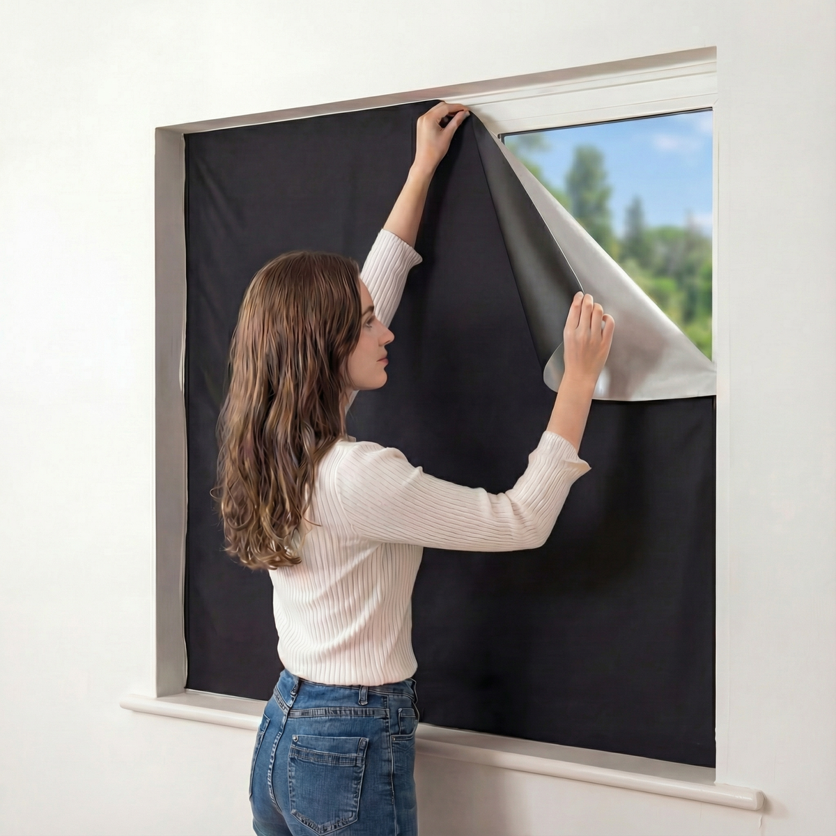 Breeze Blackout Blinds | Easy Installation, Light Blocking Room Darkening Shades for Windows
