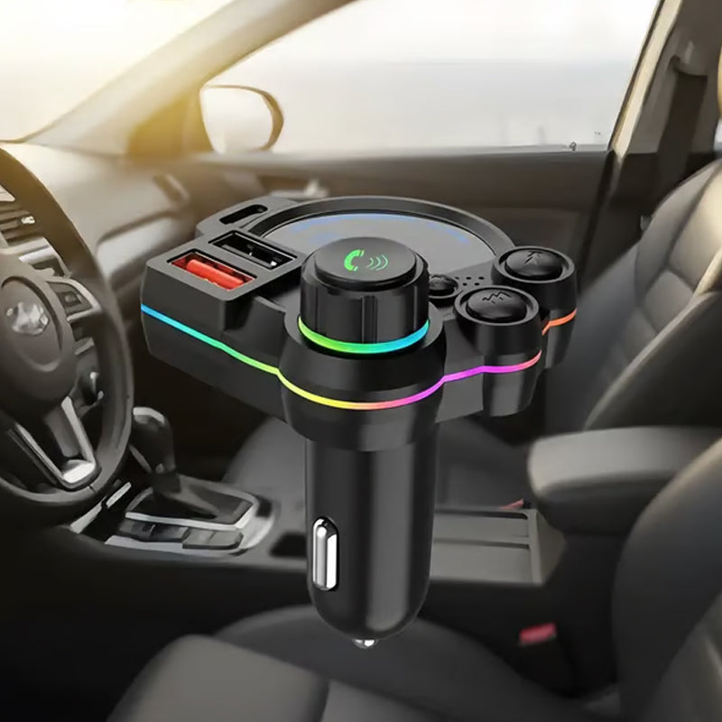 Breeze Bluetooth FM Transmitter for Car | Dual USB Fast Charging, Enhanced Bass Sound 1