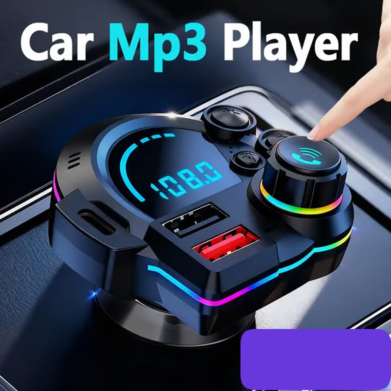 Breeze Bluetooth FM Transmitter for Car | Dual USB Fast Charging, Enhanced Bass Sound 3