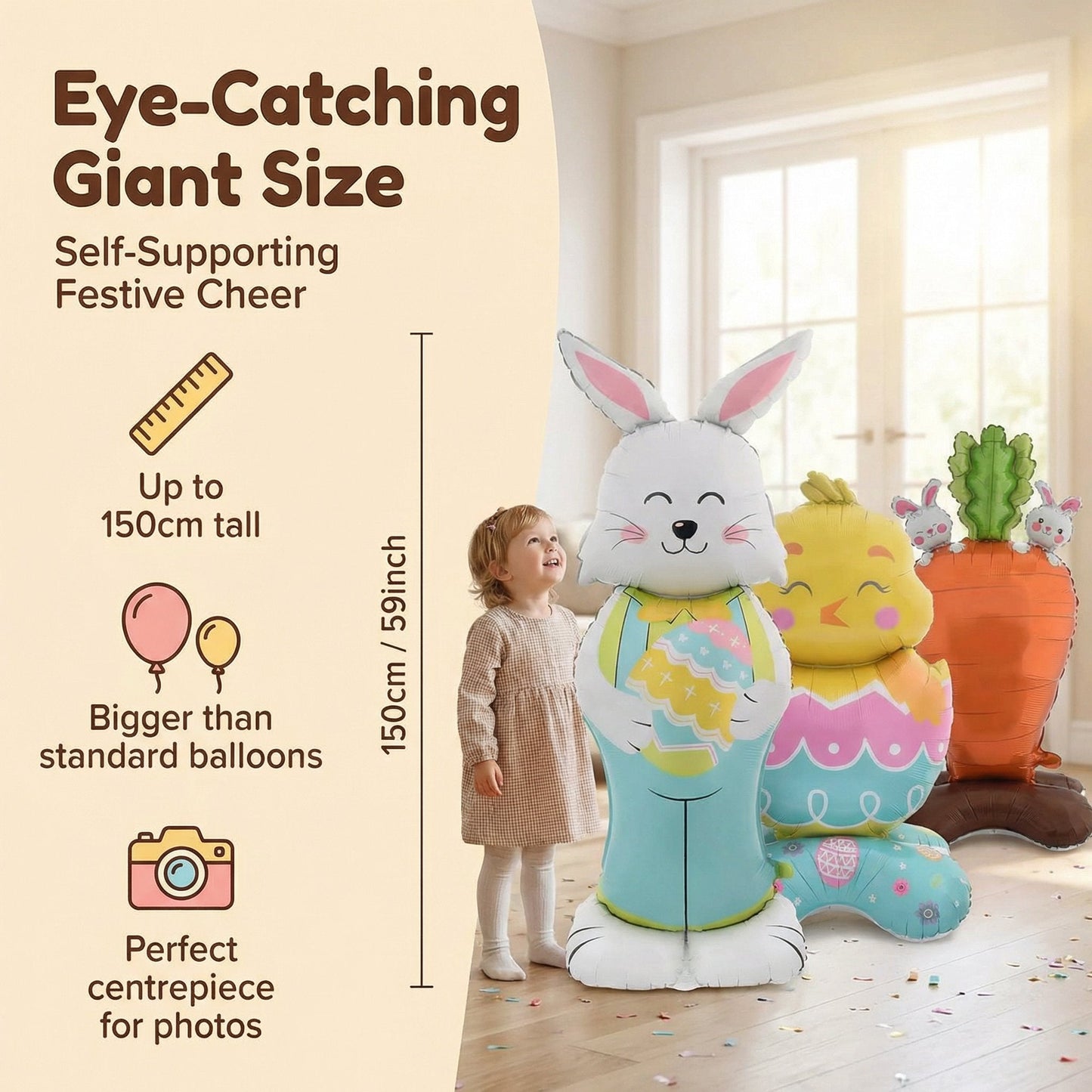 Breezy Bunny Balloon | Giant 3D Self-Supporting Decoration 6
