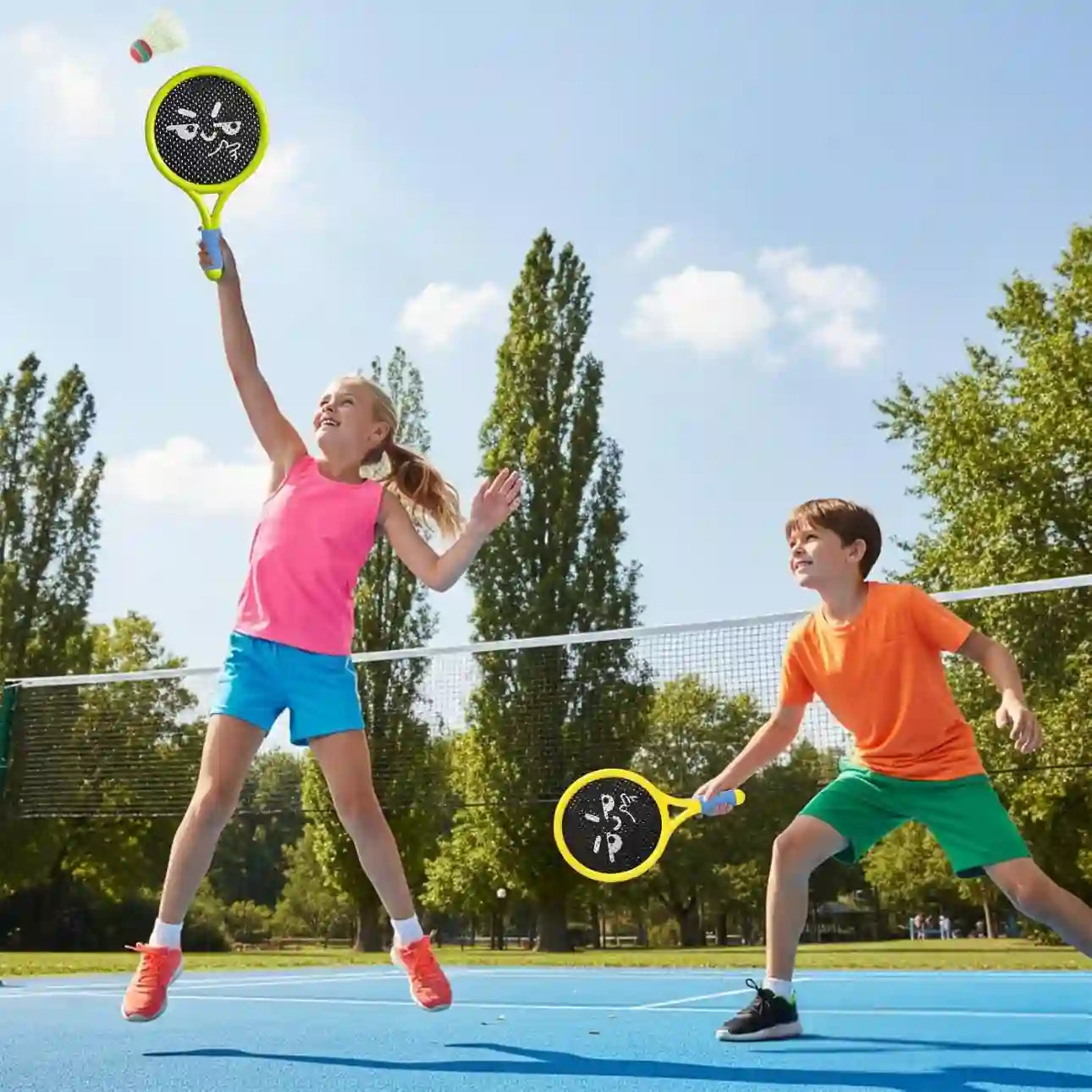 Breezy Racket Toy Set | Soft Foam Edges, Silent Bounce Ball 6