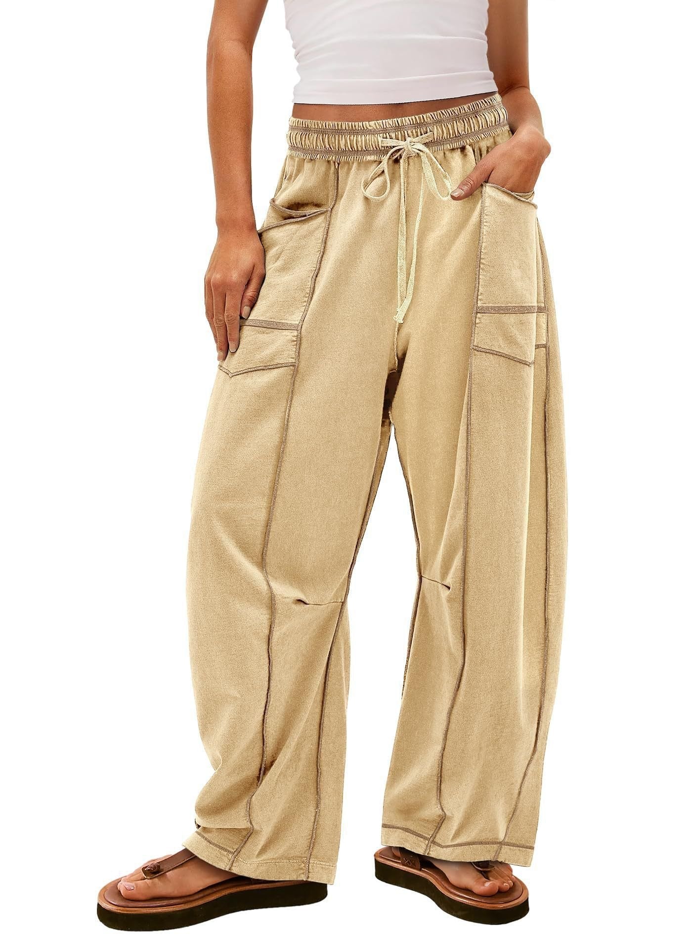 Breezy Wide Leg Pants | Comfortable Fit, Adjustable Drawstring 1