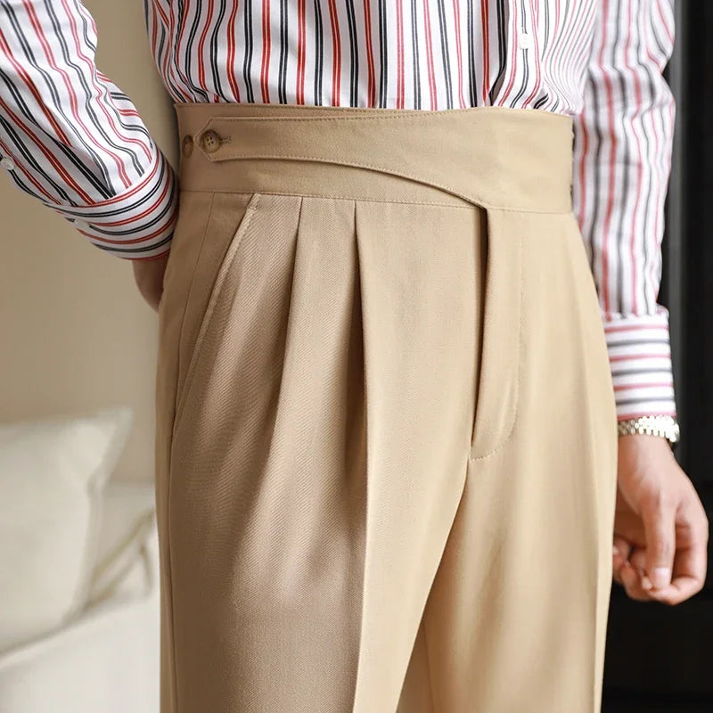 Bristol Plaid Pants | Cotton-Silk Blend, High-Waist Design 0