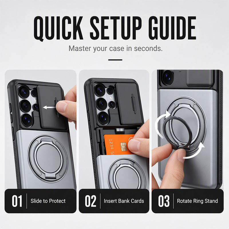 Brite Shockproof Phone Case | Hidden Card Holder, Sliding Camera Cover 8