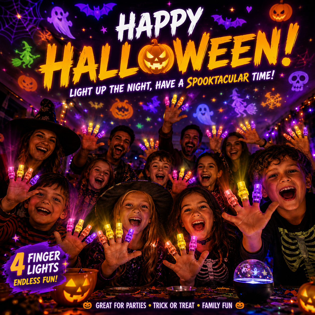Brixen Magic Finger Projection Light | Halloween Edition, 24+ Scenes, 6 Themed Worlds 5