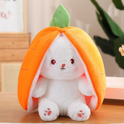 Bunny Plush Toy | Transformable Strawberry Rabbit, Soft PP Cotton 9